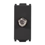 Toma TV Coaxial Black Alpha EC9714