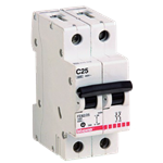 Interruptor Termomagnético Mini Din de Dos Polos 32 Amperes FN82CEW32 230/400 Volts EC5001