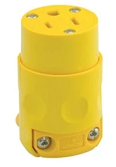 Clavija de Entrada Comercial 15A-125V Color Amarillo Leviton EC7722