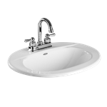 Lavabo de Sobreponer Blanco Flandes 52050 Cerámica PM5417