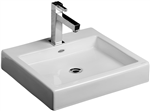 Lavabo de Sobreponer Kub Cerámica de Alto Brillo Sin Rebosadero 52222-021 PM5467