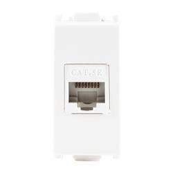 Toma de Computo de 8 Hilos Jack RJ45 Cat5e Blanco Serie Alpha EC9787