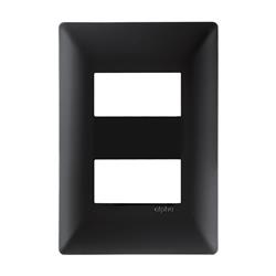 Placa 2 Ventanas Black Alpha Estevez EC9795