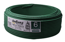 Cable de Cobre PVC #6 AWG, Modelo SLY295, Indiana (Rollo de 100mts), EC2409V