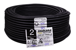 Cable de Cobre PVC 2 AWG Negro EC2411N