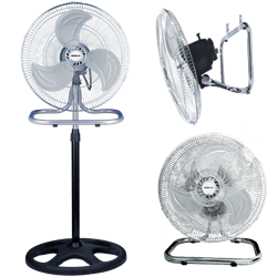 Ventilador 3 en 1 Benelux 18" Aspas Metálicas Negro EV1043