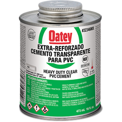 Cemento para PVC de Viscosidad Gruesa Transparente (16 oz / 473 ml), Modelo 32346MX, Oatey PG3168