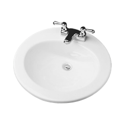 Lavabo de Sobreponer Blanco Venus 52060 Cerámica PM5416