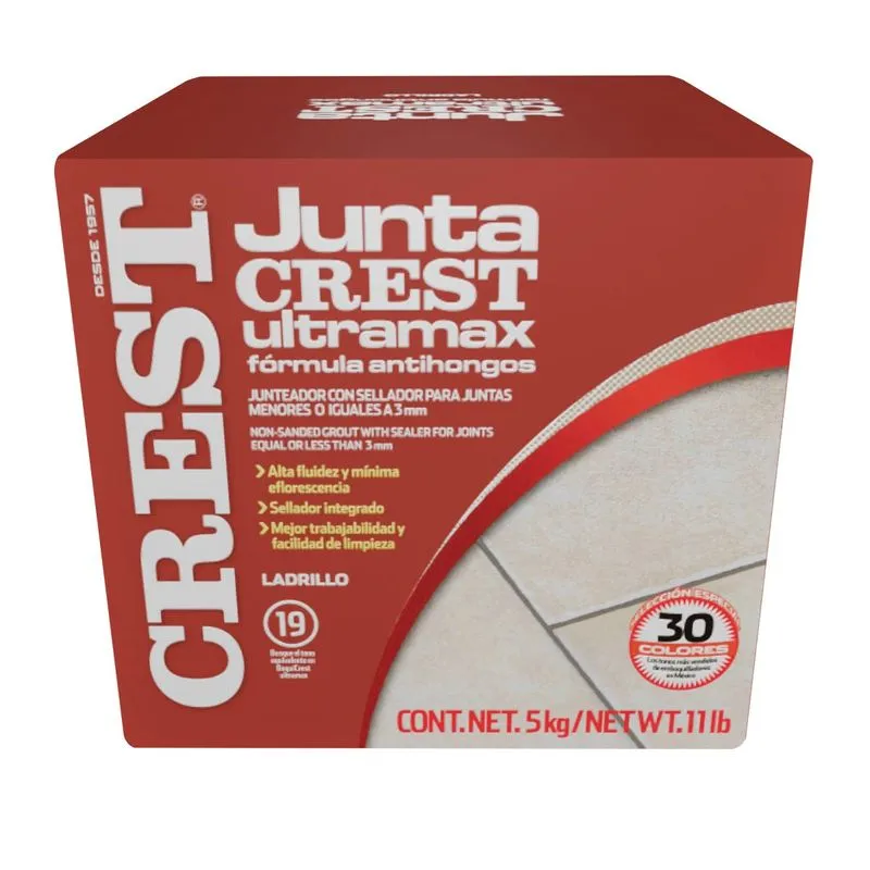 Juntacrest Ultramax sin Arena Rojo 5KG Crest PR2222