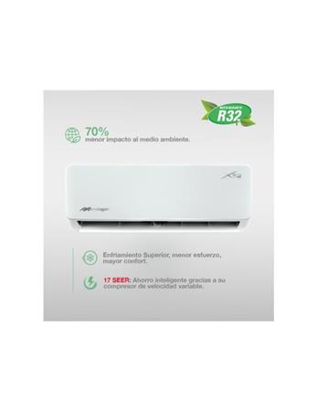 Aire Acondicionado Minisplit Inverter Mirage X32 Solo Frío 12,000 BTUS 1 Tonelada 110V EV1312