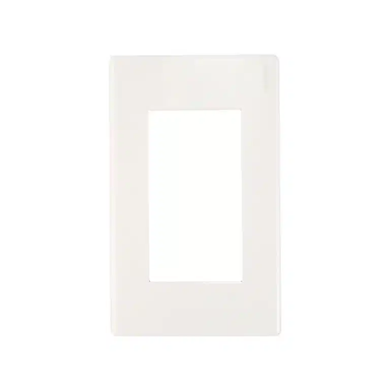 Placa de 3 Módulos Stalo Kristalo Color Blanco Leviton EC7464