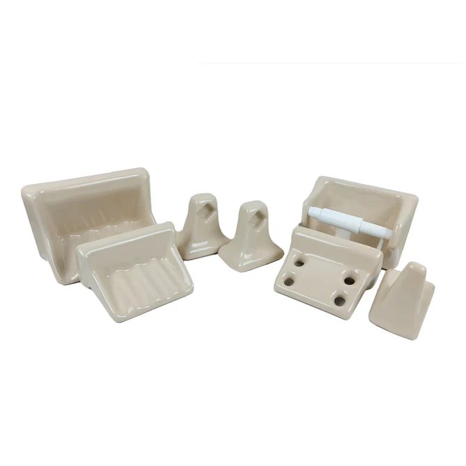 Juego De Accesorios Ceramicos Beige PM2031