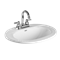 Lavabo de Sobreponer Blanco Flandes 52050 Cerámica PM5417